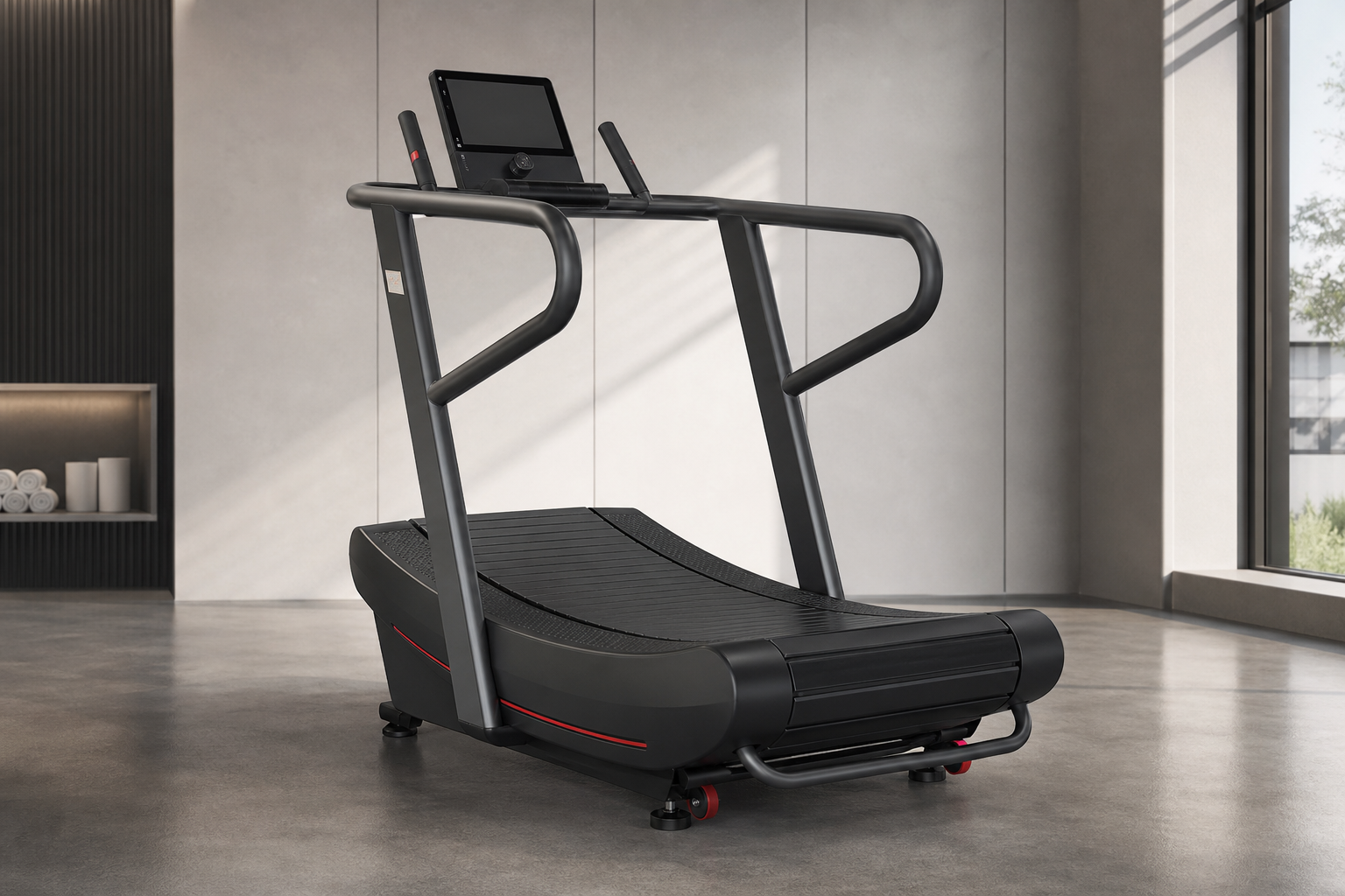 Dual-Function Curved Commercial Treadmill WDF-10004 for commercial fitness facilities