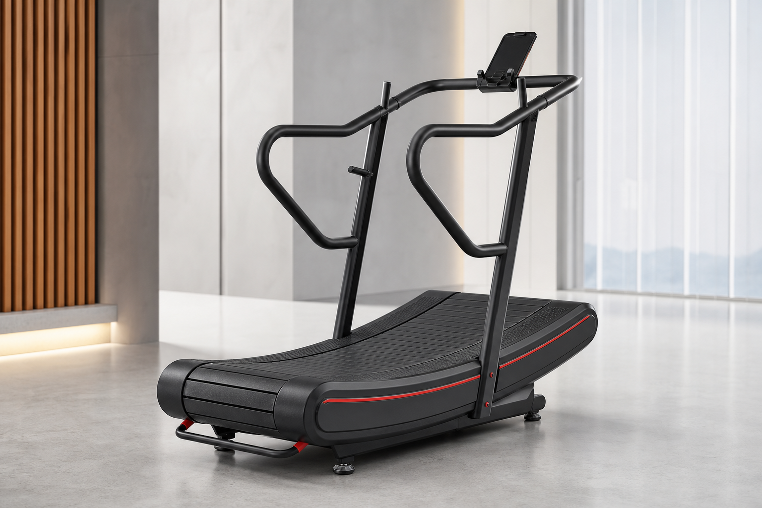 Self-Powered Curved Commercial Treadmill WDF-10006 for commercial fitness facilities
